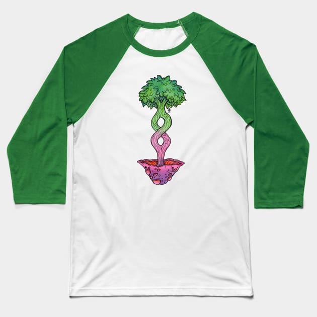 Fungi Tree Baseball T-Shirt by Serpent's Sun